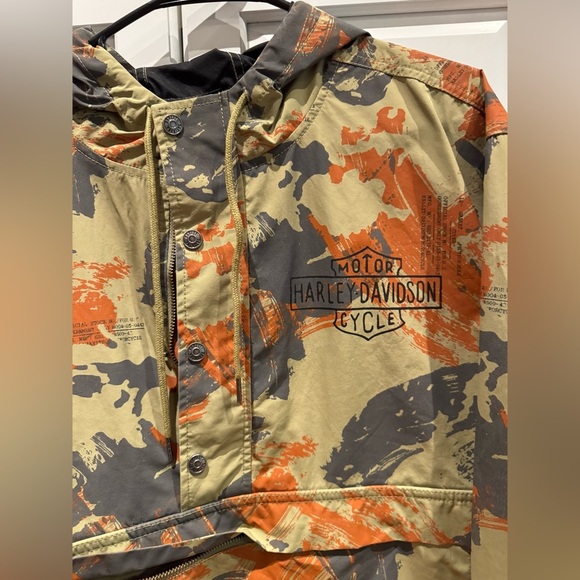 Harley-Davidson Camo Jacket with Orange and Gray - Picture 3 of 5